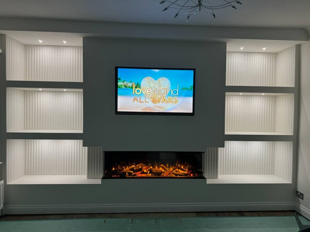 Completed media wall